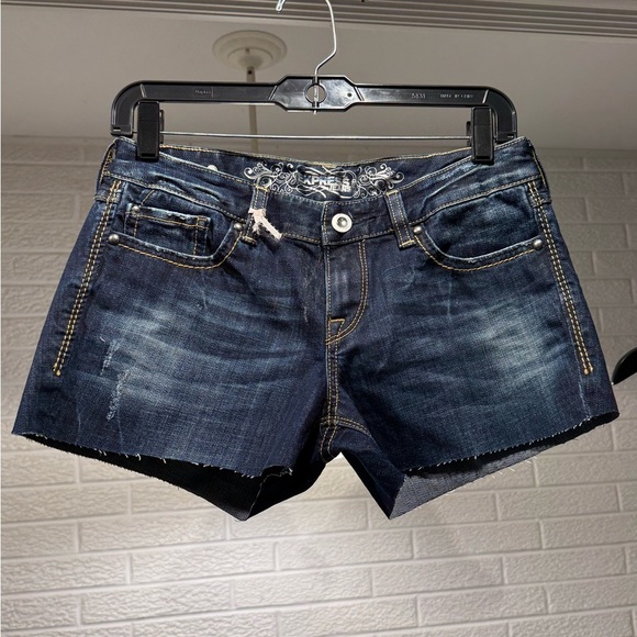 Express Dark Wash Jean Shorts - Picture 1 of 5